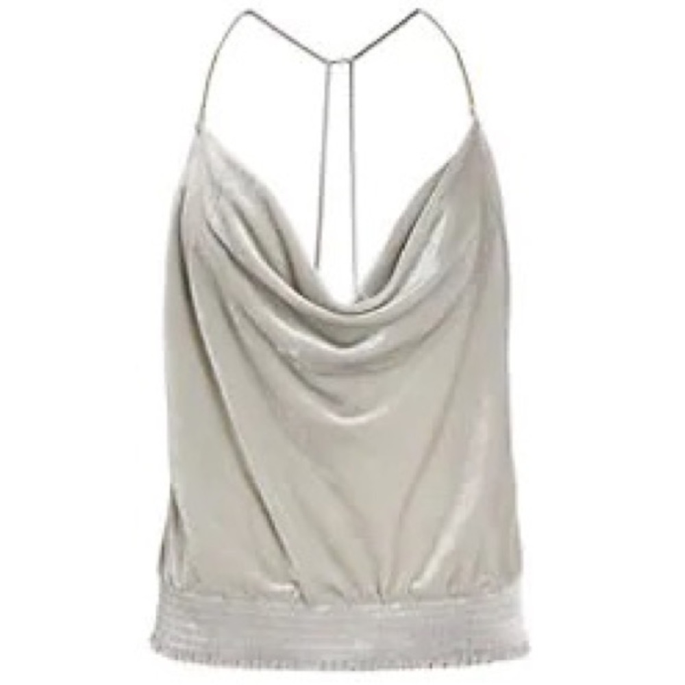 Ramy Brook Monique Velvet Chainlink Halter Top